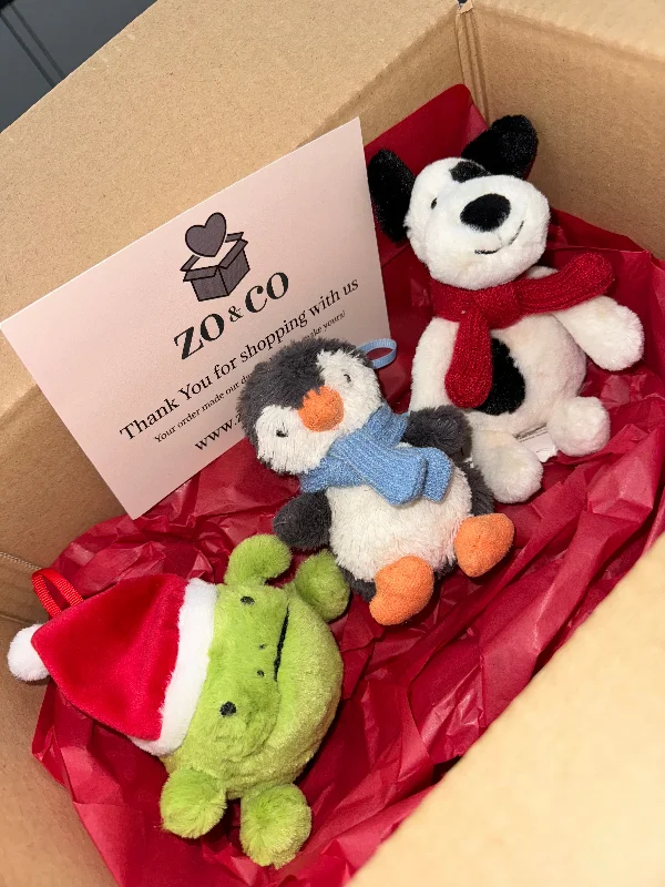 Cuddly and lovely Jellycat animalsChristmas Decorations Bauble Box