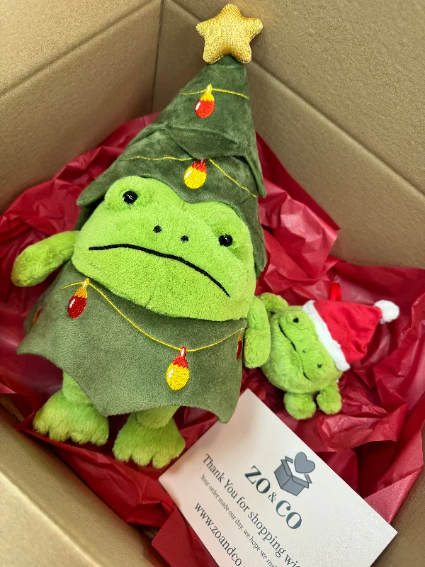 Fluffy and comforting Jellycat superior materialsChristmas Ricky Rain Frog Bauble Box Fluffy and comforting Jellycat superior materialsChristmas Ricky Rain Frog Bauble Box
