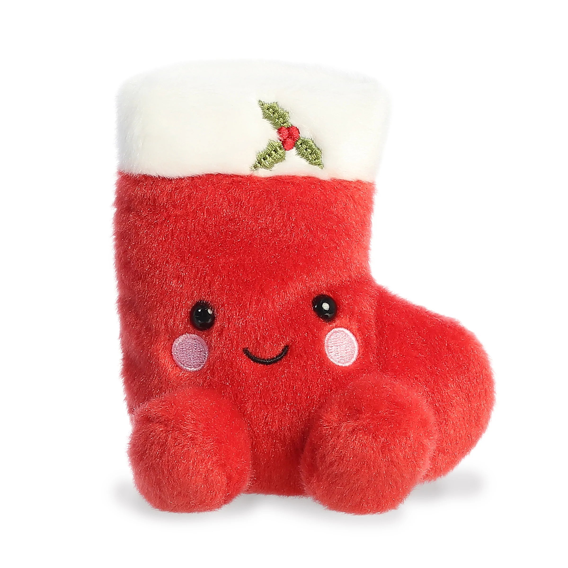 Sweet and innocent stuffed animalsHolly Stocking Palm Pal