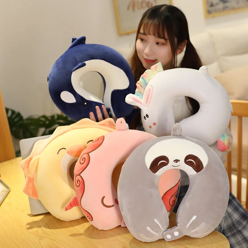 Whimsical and imaginative stuffed toysCute Travel Neck Pillow - Plush Memory Foam, Ergonomic Support, Adorable Design for Comfortable Journeys