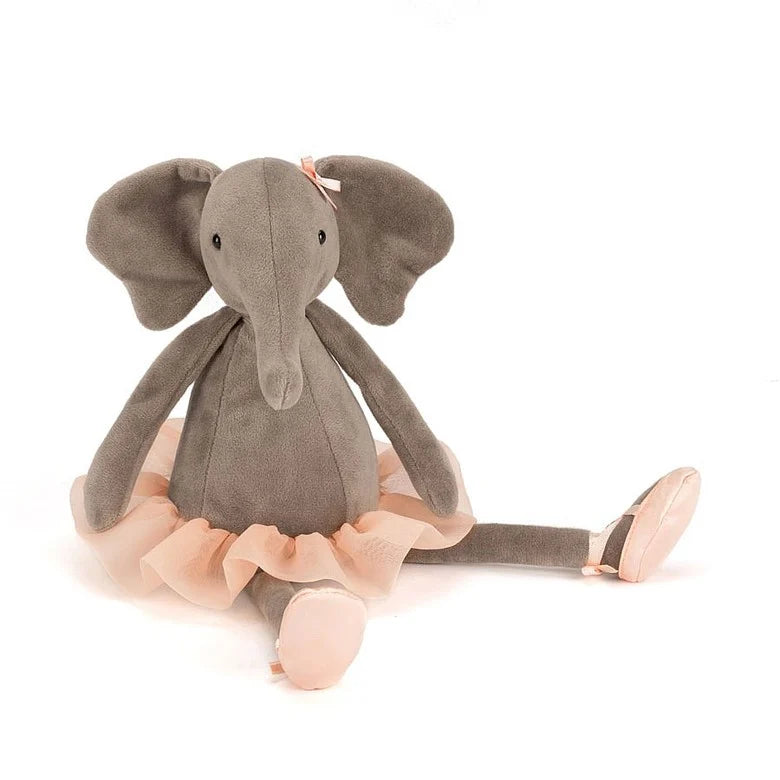 Fluffy and comforting Jellycat superior materialsDancing Darcey Elephant