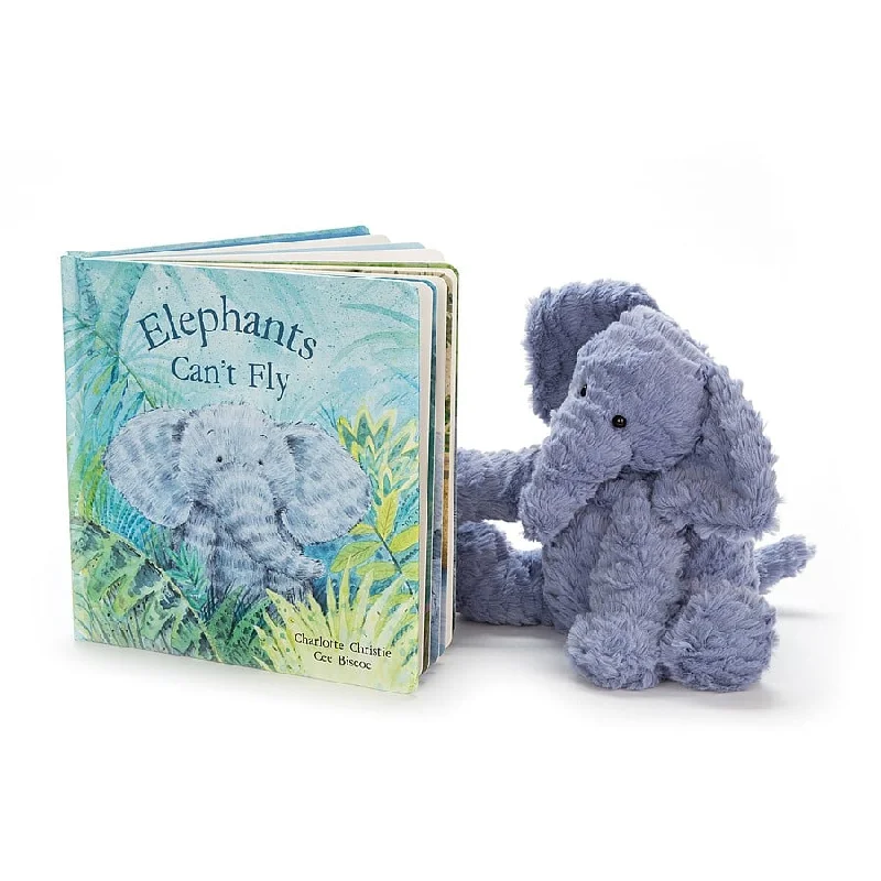 Plush and comforting Jellycat figuresElephants Can't Fly Book And Fuddlewuddle Elephant Plush and comforting Jellycat figuresElephants Can't Fly Book And Fuddlewuddle Elephant
