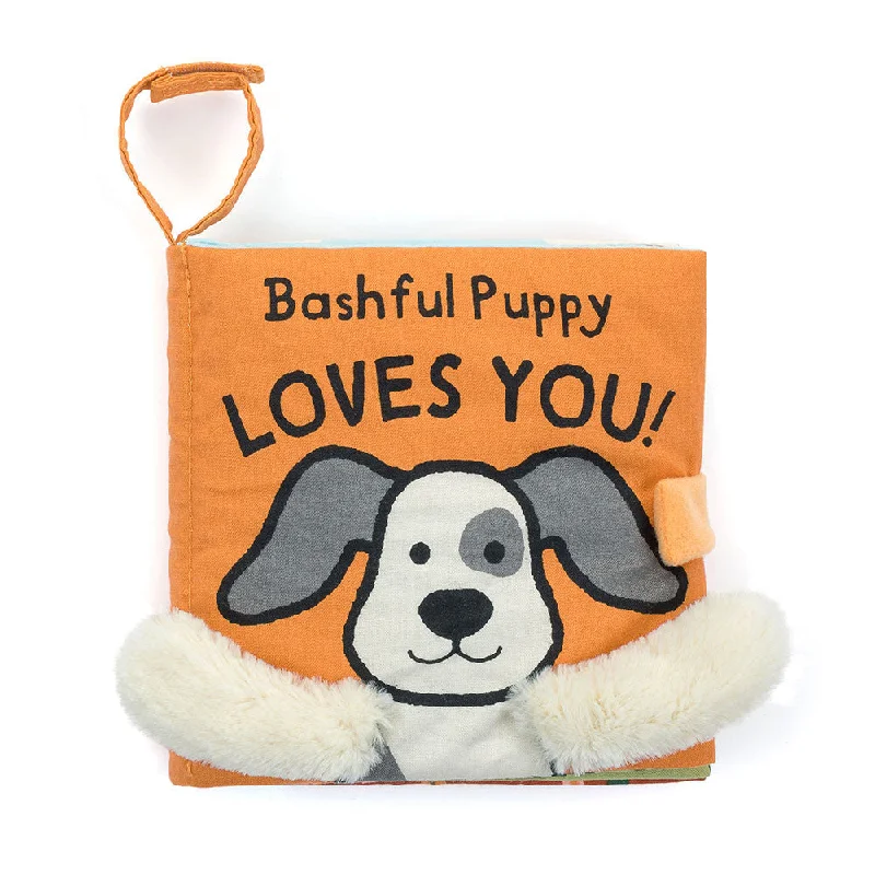 Cozy and delightful Jellycat companionsBashful Puppy Loves You Book