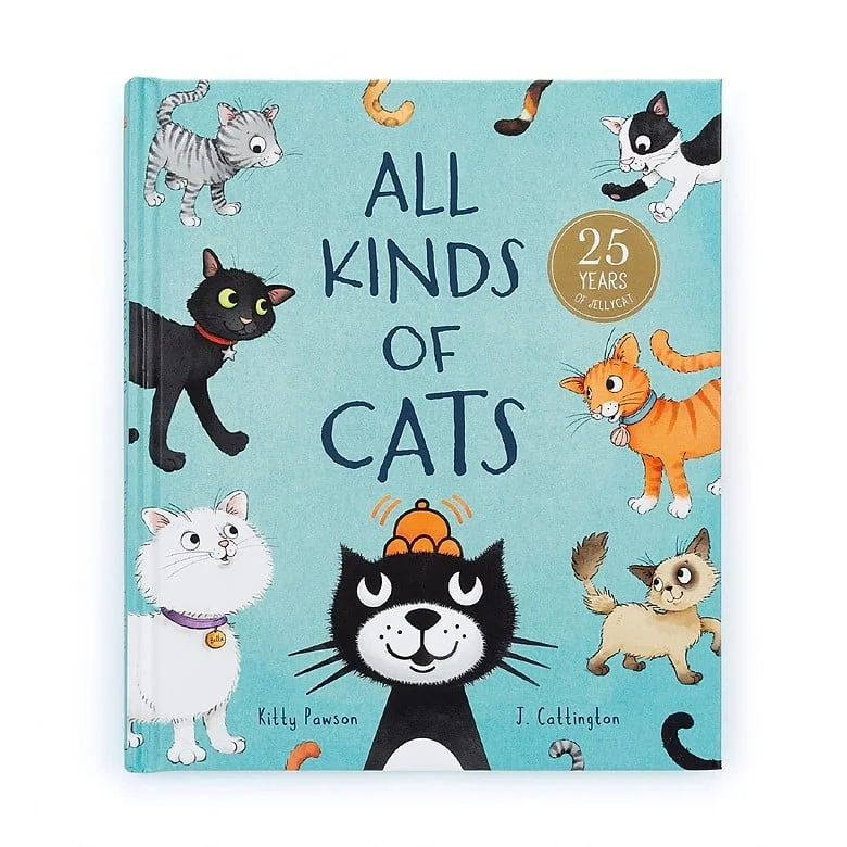 Cuddly and snuggly Jellycat snuggle partnersAll Kinds of Cats Book