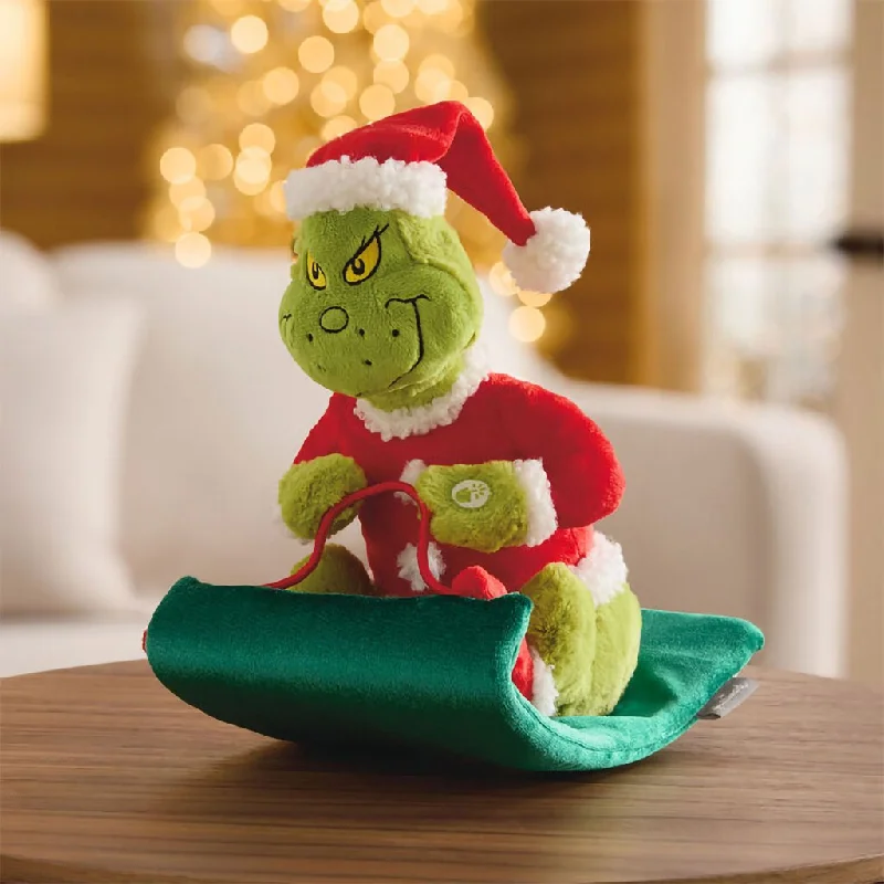Friendly and approachable plush friendsHallmark : Dr. Seuss's How the Grinch Stole Christmas!™ - Grinch on Sled Musical Plush With Motion, 9.5" Friendly and approachable plush friendsHallmark : Dr. Seuss's How the Grinch Stole Christmas!™ - Grinch on Sled Musical Plush With Motion, 9.5"