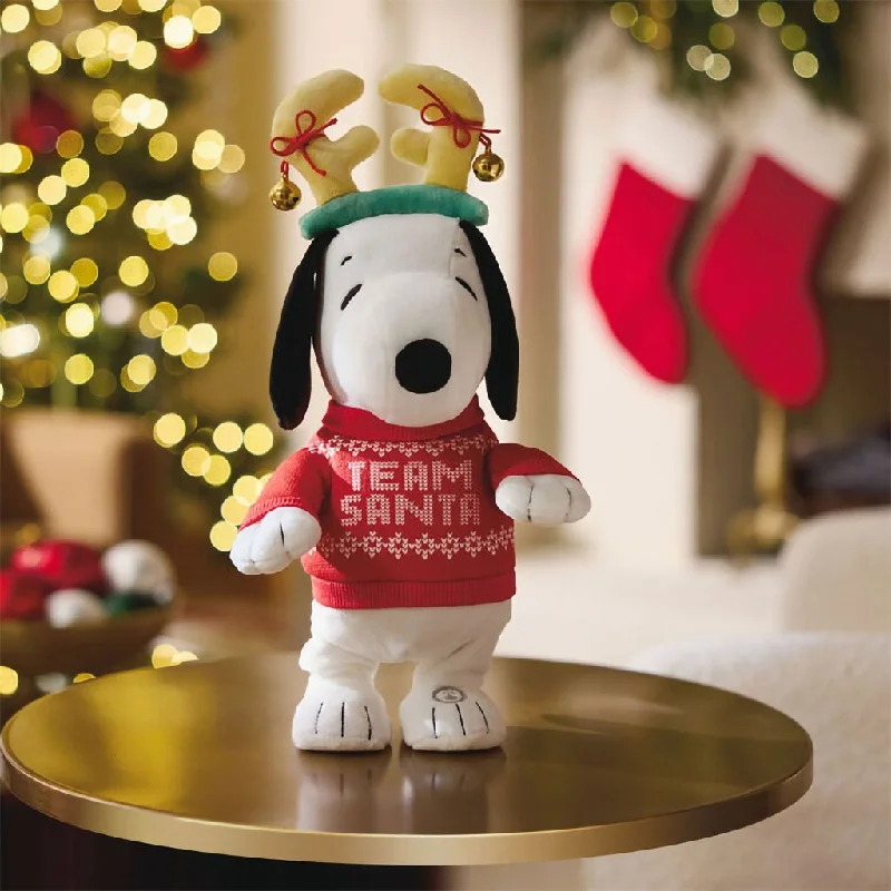 Endearing and lovable stuffed toysHallmark : Peanuts® Team Santa Snoopy Plush With Sound and Motion, 14" Endearing and lovable stuffed toysHallmark : Peanuts® Team Santa Snoopy Plush With Sound and Motion, 14"