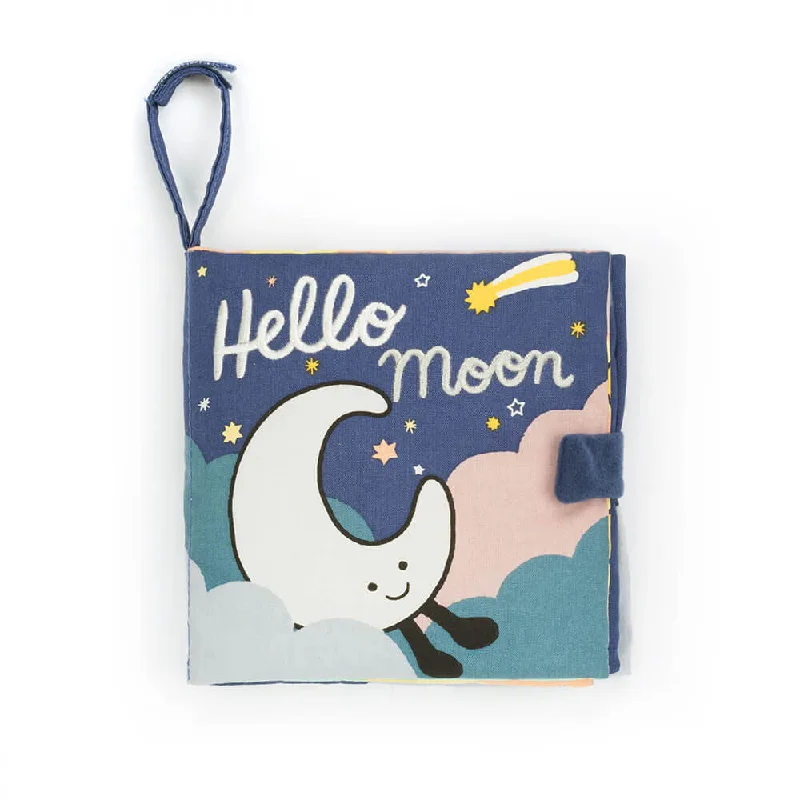 Cuddly and endearing Jellycat timeless appealHello Moon Fabric Book