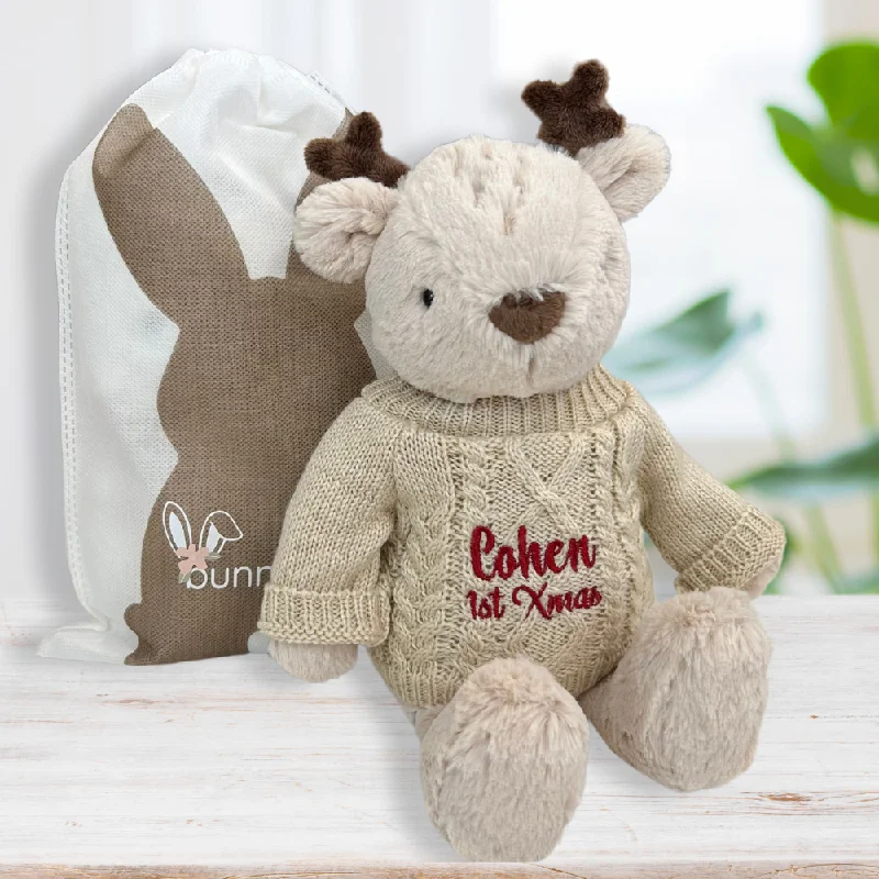 Soft and cuddly stuffed animalsJamie Kay Snuggle Bunnies - Fable the Fawn Reindeer