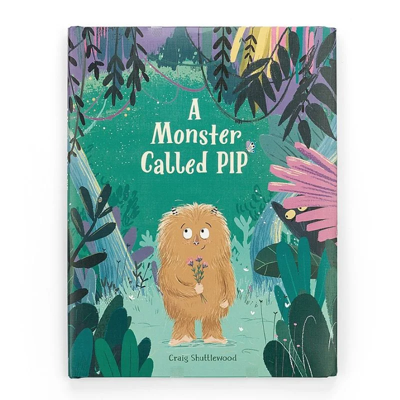 Fluffy and charming Jellycat itemsA Monster Called Pip Book