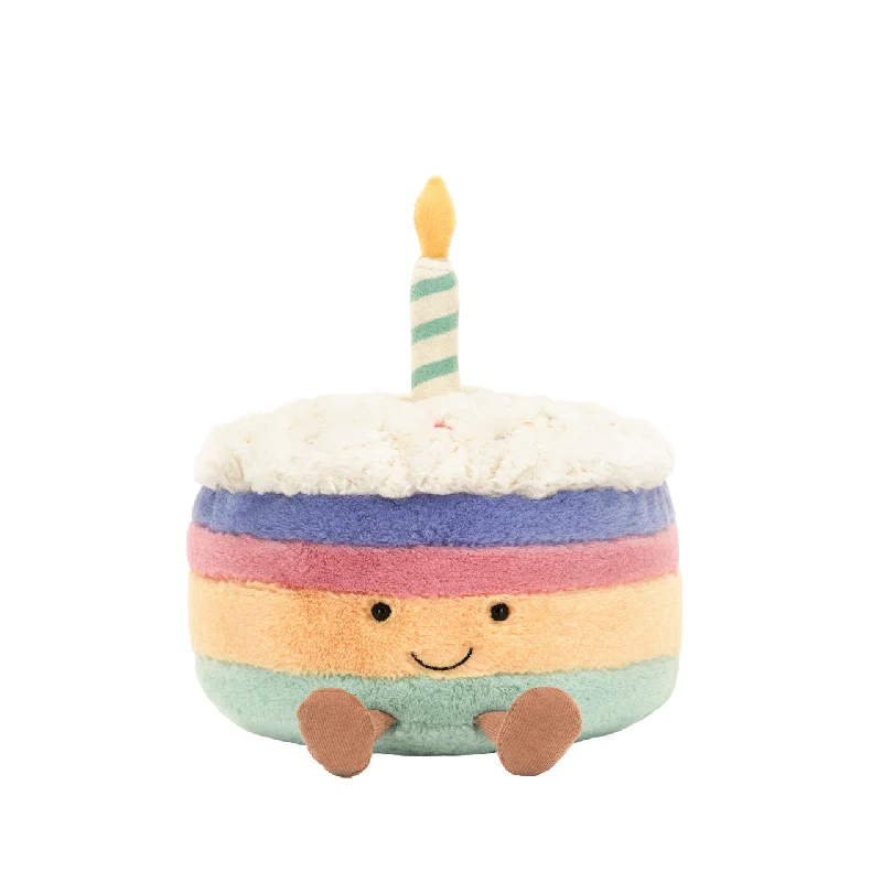Fluffy and comforting Jellycat superior materialsAmuseables Rainbow Birthday Cake Soft Toy Fluffy and comforting Jellycat superior materialsAmuseables Rainbow Birthday Cake Soft Toy