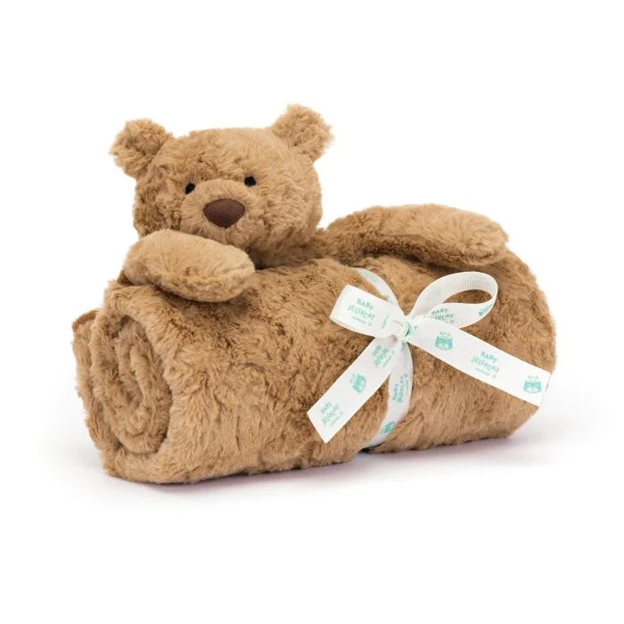 Sweet and endearing Jellycat stuffiesJELLYCAT BARTHOLOMEW BEAR BLANKIE 9X70X56 CM