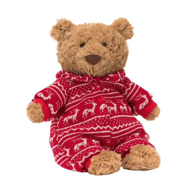 Adorable and snuggly Jellycat toysBartholomew Bear Winter Pyjamas Soft Toy