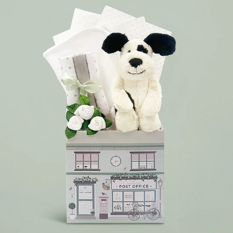 Soft and charming Jellycat designsJellycat Bashful Black and Cream Puppy New Baby Gift Set Soft and charming Jellycat designsJellycat Bashful Black and Cream Puppy New Baby Gift Set