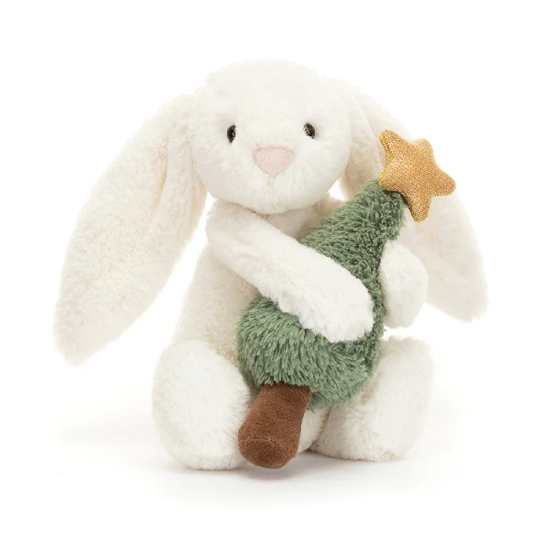 Adorable and snuggly Jellycat toysJellycat Bashful Bunny With Christmas Tree