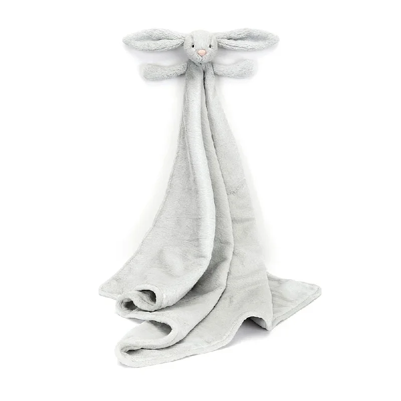 Cozy and gentle Jellycat attention to detailJellyCat Bashful Grey Bunny Blankie