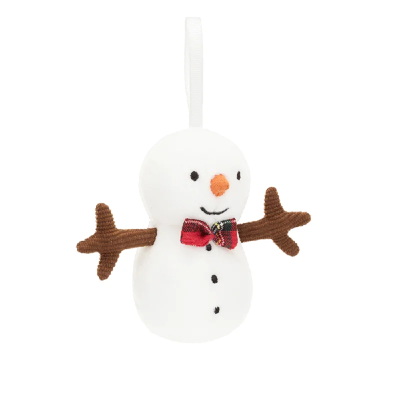 Soft and cozy Jellycat high-quality craftsmanshipFestive Folly Snowman Hanging Decoration Soft and cozy Jellycat high-quality craftsmanshipFestive Folly Snowman Hanging Decoration