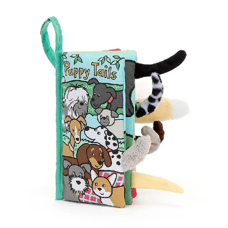 Soft and endearing Jellycat plushiesJellycat Tails Book Puppy Mint