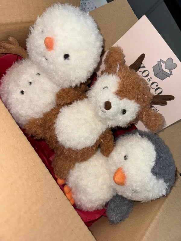 Adorable and plush Jellycat emotional support friendsLittle Festive Friends Bauble Box