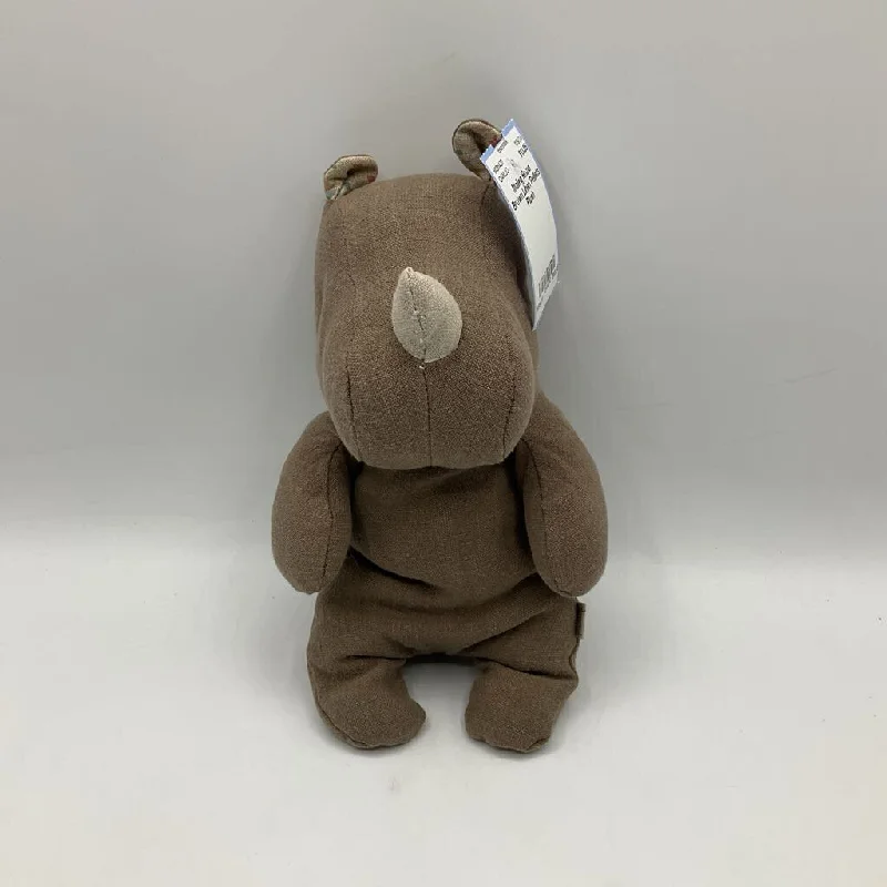 Colorful and vibrant plush creationsMaileg Rhino Brown Linen Pellets Plush