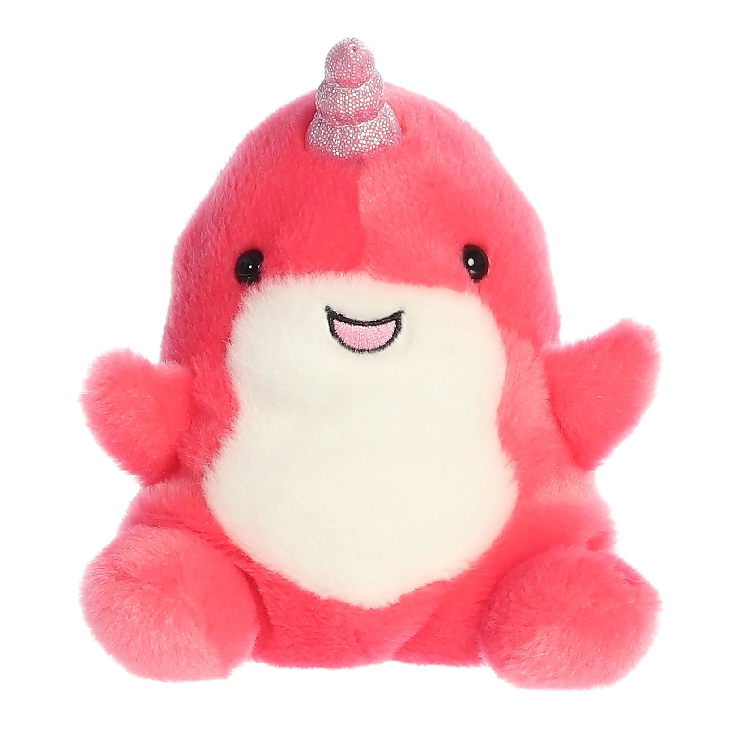 Colorful and vibrant plush creationsNia Narwhal Palm Pal