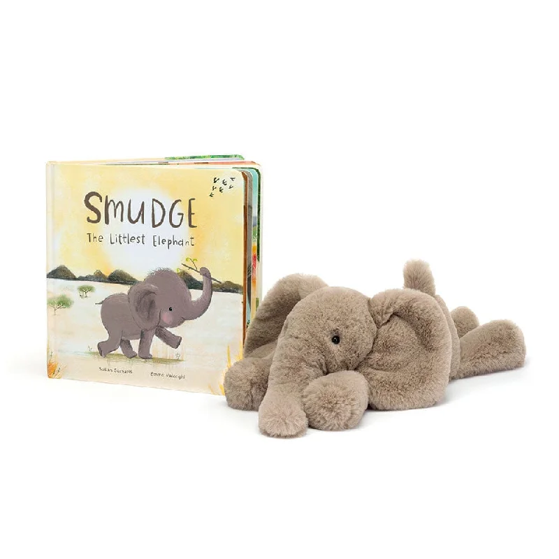 Fluffy and comforting Jellycat superior materialsSmudge The Littlest Elephant Book And Smudge Elephant Medium Fluffy and comforting Jellycat superior materialsSmudge The Littlest Elephant Book And Smudge Elephant Medium
