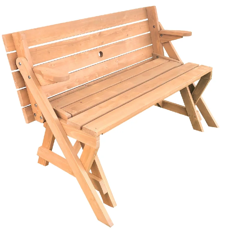 historically inspired wooden toys that teach history                   2 in 1 Picnic Table and Bench