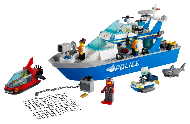 Skill-building LEGO activities60277 LEGO® City Police Patrol Boat