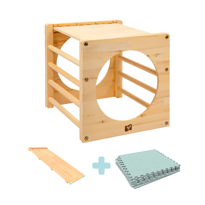 eco-conscious wooden toys that promote sustainability Active-Tots Pikler Style Climbing Cube, Bridge & Play Mats - FSC® certified eco-conscious wooden toys that promote sustainability Active-Tots Pikler Style Climbing Cube, Bridge & Play Mats - FSC® certified
