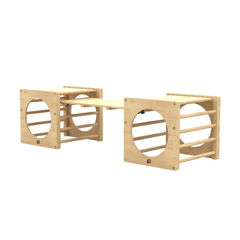 eco-friendly wooden toys Active-Tots Pikler Style Two Climbing Cubes & Bridge - FSC® certified eco-friendly wooden toys Active-Tots Pikler Style Two Climbing Cubes & Bridge - FSC® certified