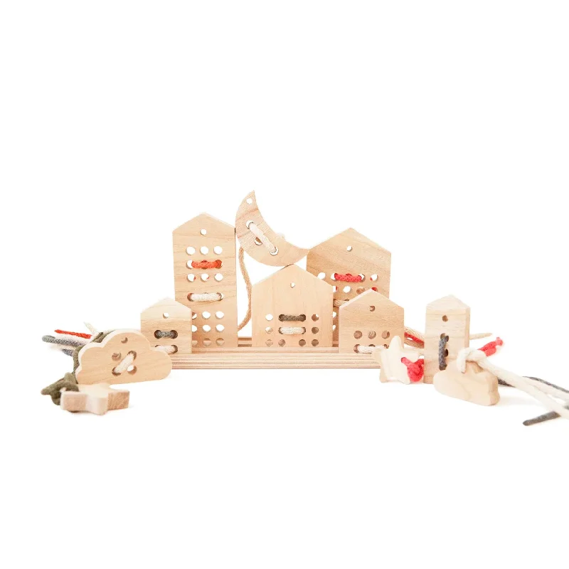 safe and child-appropriate wooden toys for different stages of development babai Lacing Toy Set Natural safe and child-appropriate wooden toys for different stages of development babai Lacing Toy Set Natural