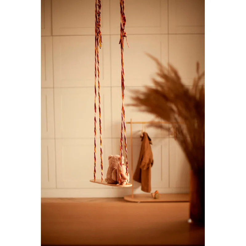 enchanted wooden toys                   babai Wooden Swing+Color Rope
