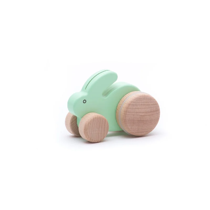 imaginative wooden toys                  Bajo push bunny rabbit mint