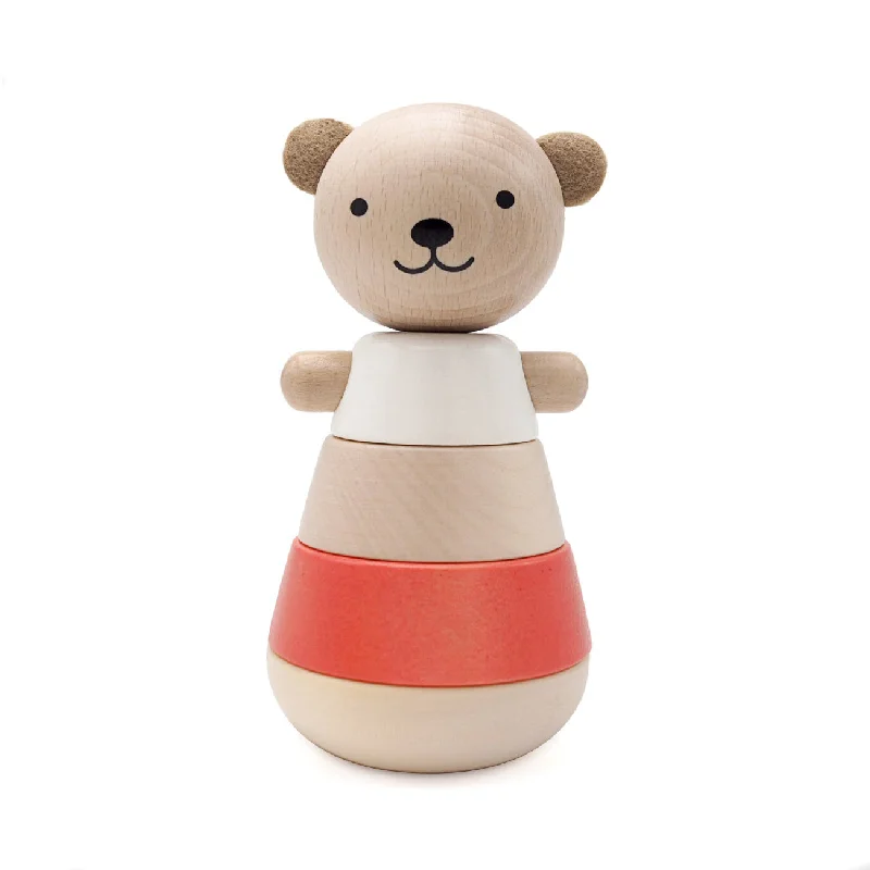 robust and durable wooden toys that withstand the test of time Briki Vroom Vroom Wooden Stacking Bear / Corail robust and durable wooden toys that withstand the test of time Briki Vroom Vroom Wooden Stacking Bear / Corail