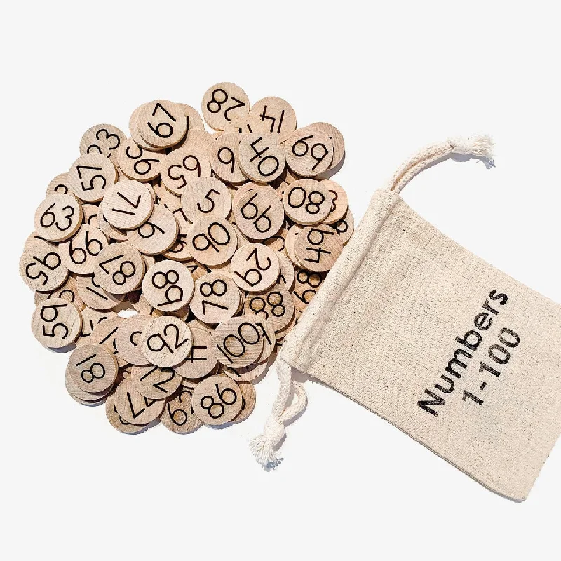 detailed wooden toys                 1-100 counting discs