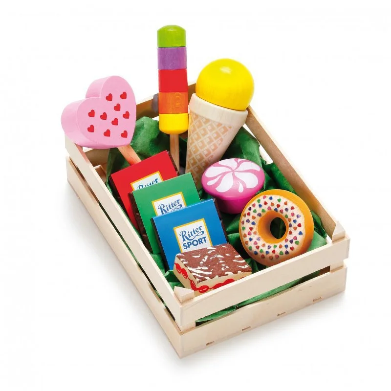 enchanting and whimsical wooden toys that captivate attention                   Erzi assorted candies