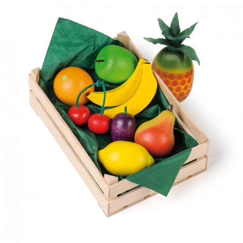 thoughtfully crafted and safe wooden toys                   Erzi assorted wooden fruits