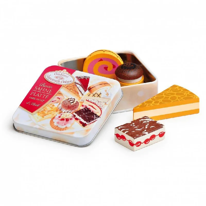 enchanting wooden toys that create lasting memories                   Erzi creamy pastries set