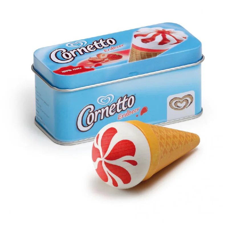 safe and non-toxic wooden toys that parents can trust Erzi Ice Cream Cornetto Strawberry In A Tin safe and non-toxic wooden toys that parents can trust Erzi Ice Cream Cornetto Strawberry In A Tin