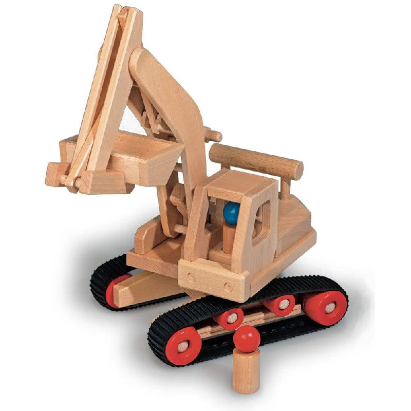 sturdy and safe wooden toys                 Excavator - Wooden Toy Truck