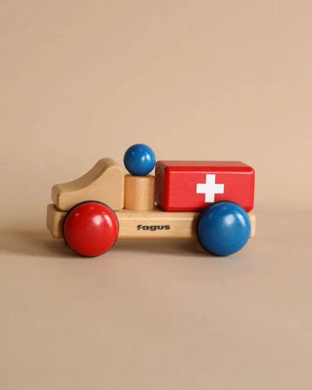 beautiful and detailed wooden toys that inspire creativity Fagus Wooden Ambulance - Mini Series beautiful and detailed wooden toys that inspire creativity Fagus Wooden Ambulance - Mini Series