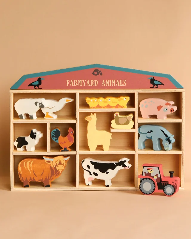 historically inspired wooden toys that teach history                   Farmyard Animals Set