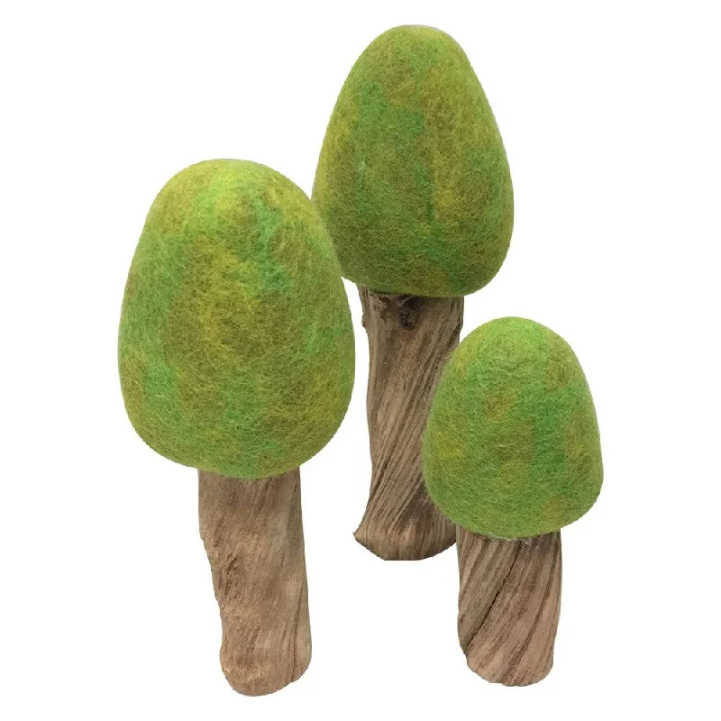 robust and durable wooden toys that are built to last Wool Felted Spring Trees - Set of 3 robust and durable wooden toys that are built to last Wool Felted Spring Trees - Set of 3