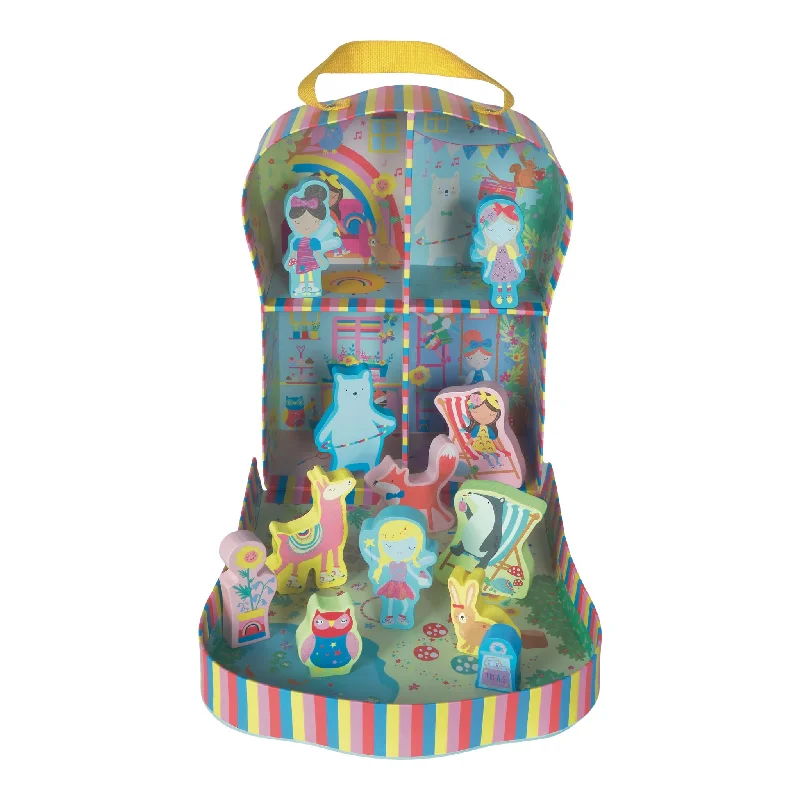 eco-conscious and sustainable wooden toys for children Floss & Rock Playbox with Wooden Pieces - Rainbow Fairy eco-conscious and sustainable wooden toys for children Floss & Rock Playbox with Wooden Pieces - Rainbow Fairy