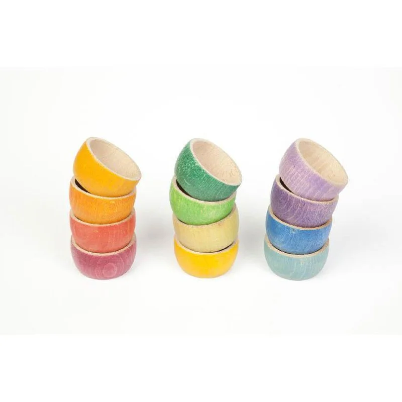 naturally finished and non-toxic wooden toys                   Grapat coloured bowls 12 pcs