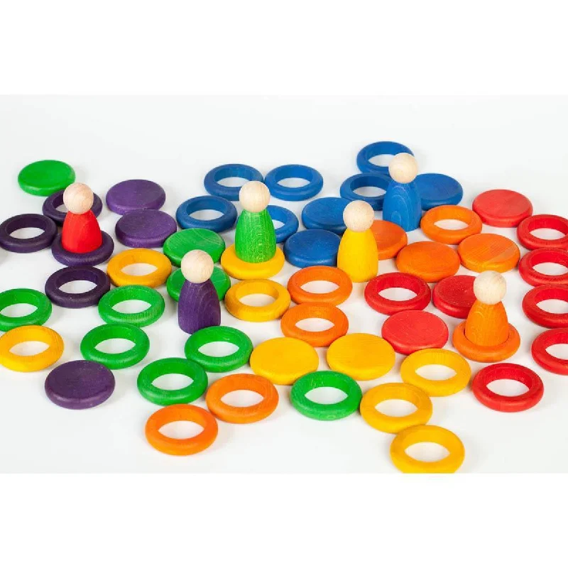 robust and engaging wooden toys for kids                   Grapat coloured nins, rings and coins