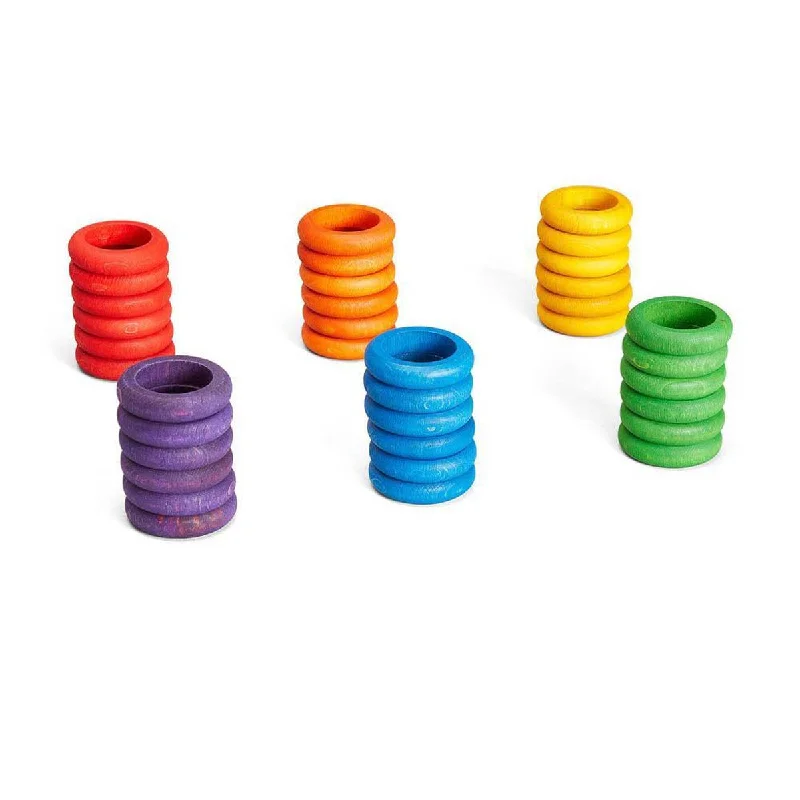 playful wooden toys                  Grapat coloured rings 36 pcs