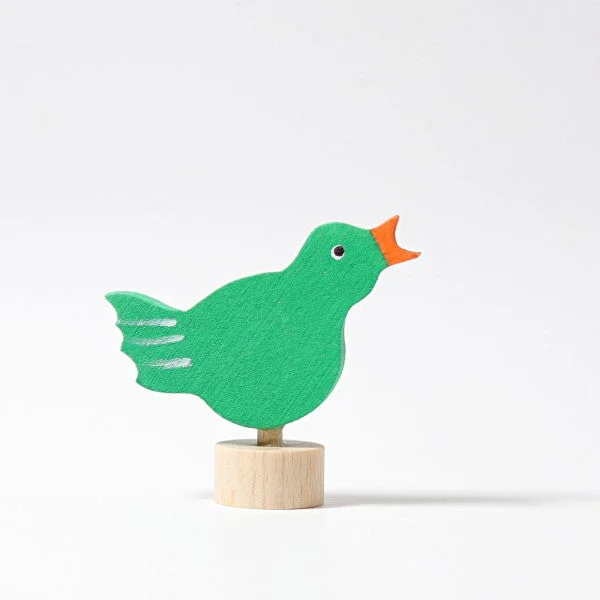 timeless wooden toys                   Grimm's birthday ring deco bird - singing