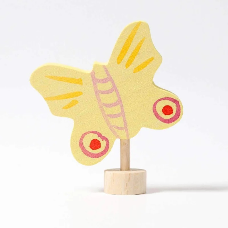 enchanting and magical wooden toys that spark the imagination                   Grimm's birthday ring deco butterfly - yellow