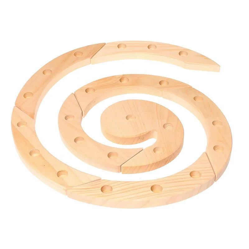 age-appropriate wooden toys                   Grimm's wooden birthday and advent spiral - natural