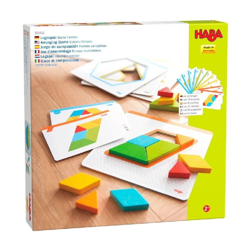 sustainable wooden toys                   Colorful Shapes Arranging Game